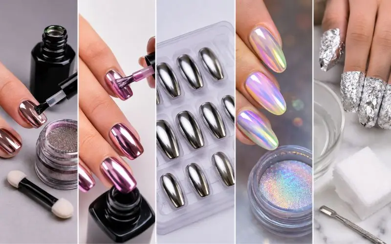 alternative ways to get chrome nails