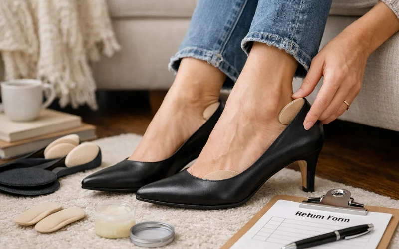break in new leather styles gradually