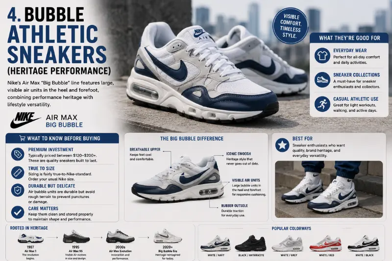bubble athletic sneakers