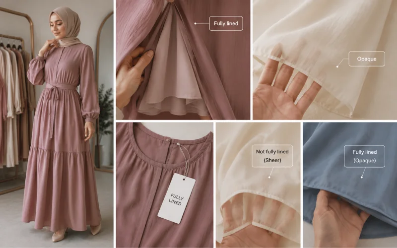 check the lining and opacity notes