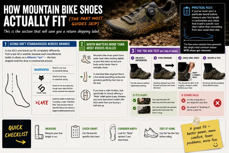 how mountain bike shoes actually fit