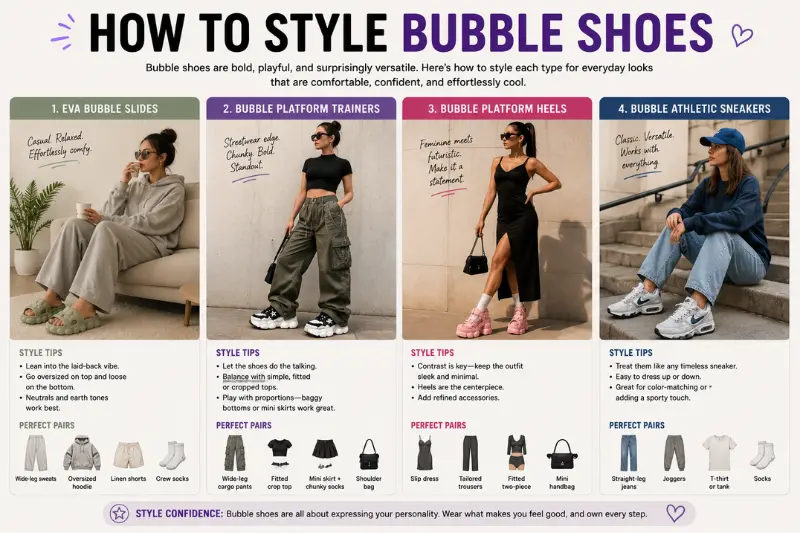 how to style bubble shoes