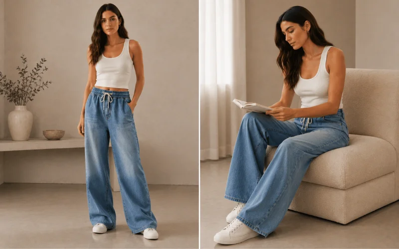 miramar terry wide leg pant