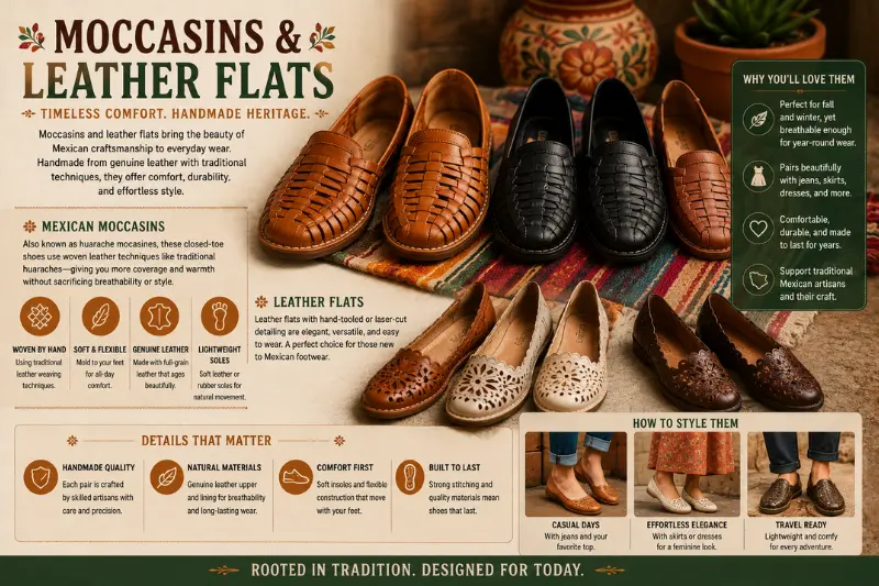 moccasins and leather flats