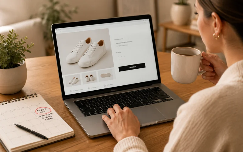 order at least three to four weeks before you need the shoes