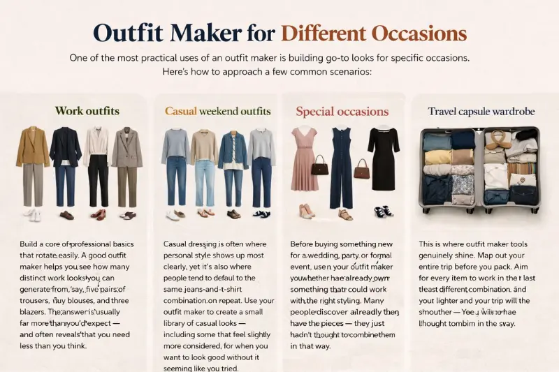 outfit maker for different occasions