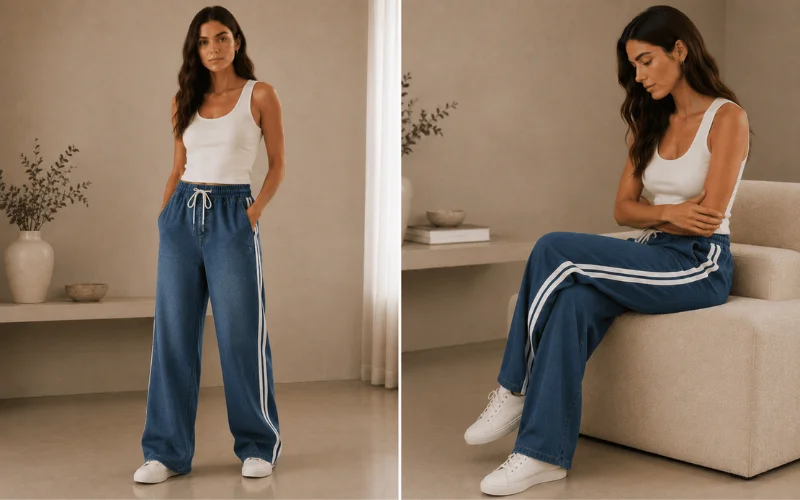 sport stripe track pant
