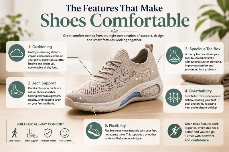 the features that make shoes comfortable