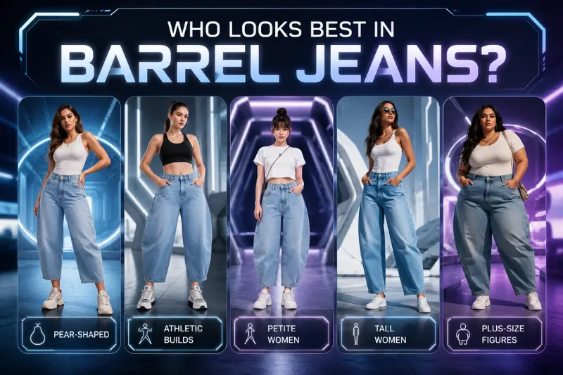 who looks best in barrel jeans