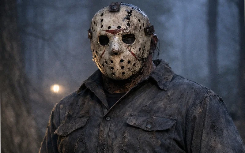 coveralls and a damaged mask