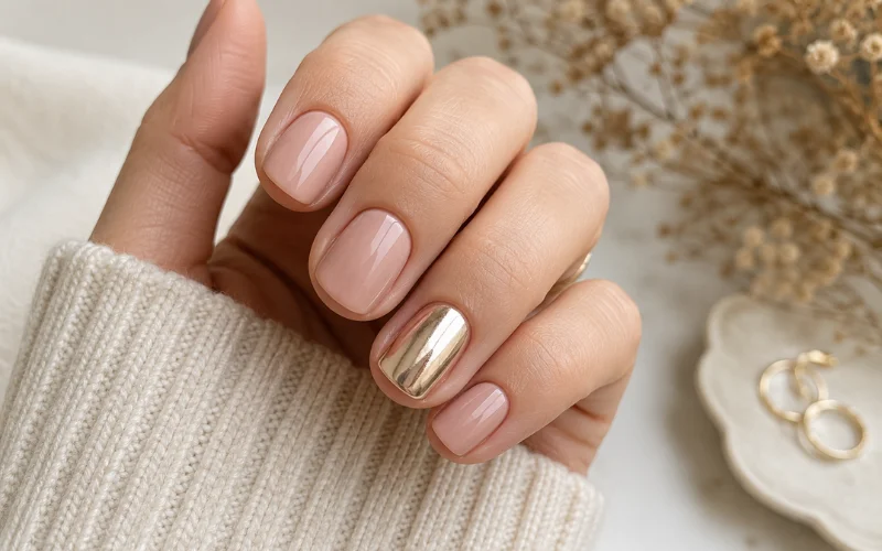 single accent nails