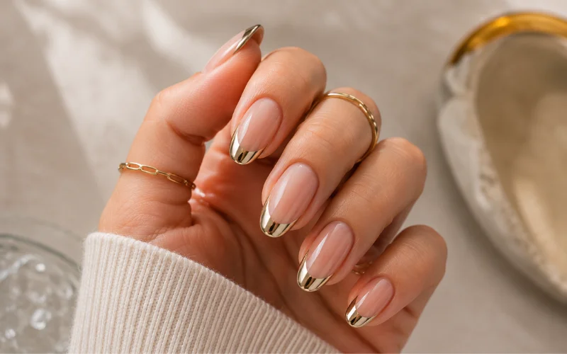 what are chrome french tip nails
